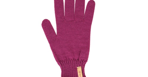 Pletené Merino rukavice Kama RB209 144 - purpurová