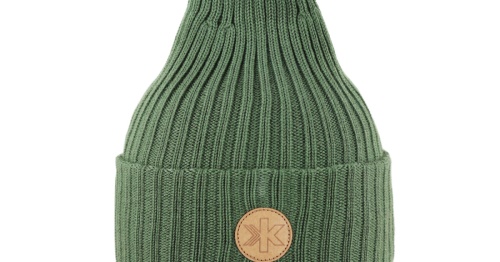 Pletená Merino čepice Kama A180 105 - zelená