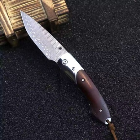 DELLINGER Mushroom Killer VG10 Damascus nůž zavírací 