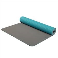 YATE Yoga Mat TPE dvouvrstvá tyrkys/šedá