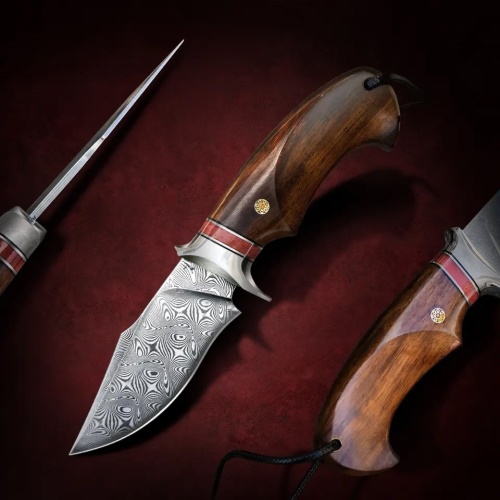 KnifeBoss lovecký damaškový nůž Iron Hunter