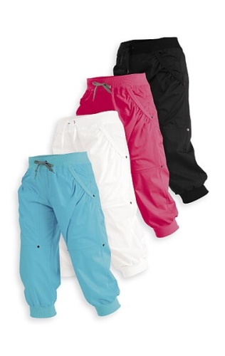 Kalhoty dámské v 3/4 délce do pasu LITEX 99568 růžové