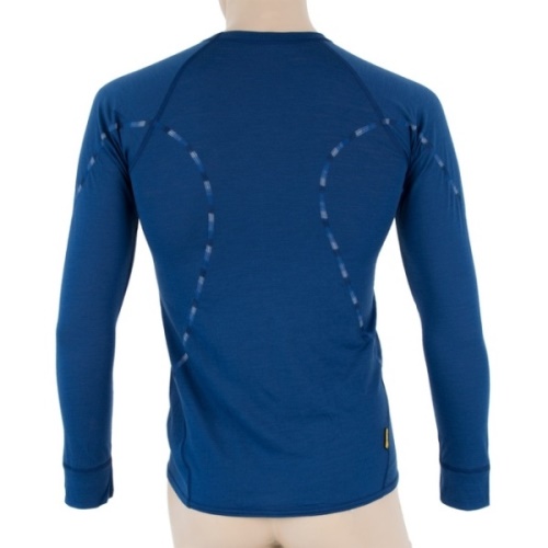 SENSOR Merino Air pánské triko s dlouhým rukávem modré