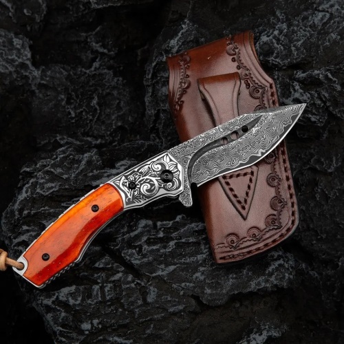 KnifeBoss damaškový zavírací nůž Bone VG-10