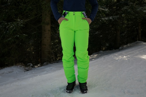 Husky Dámské lyžařské kalhoty Mitaly L neonově zelená