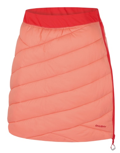 Husky Dámská oboustranná zimní sukně Freez L light orange/red