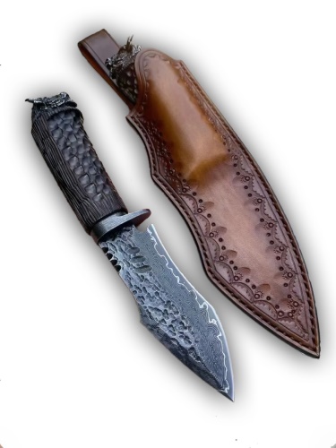 KnifeBoss lovecký damaškový nůž Bison VG-10