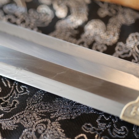 JAPAN SWORDS Čínský meč dynastie Ming, Feather Grain Damascus Steel