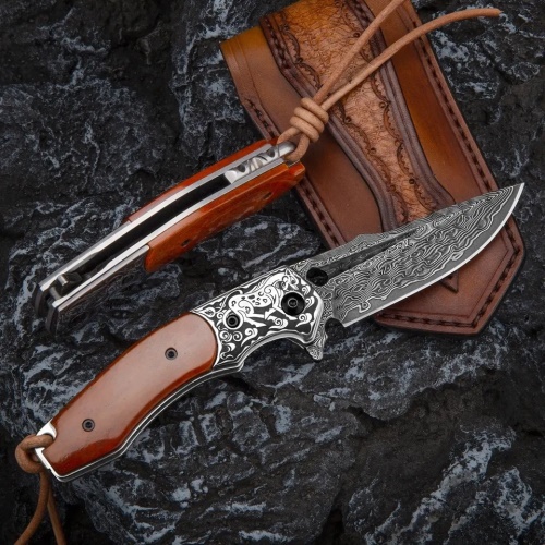 KnifeBoss damaškový zavírací nůž Wild Horse VG-10
