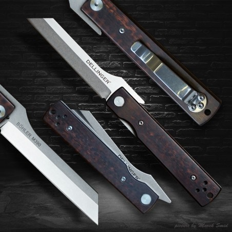 DELLINGER Higonokami M390 Powder Steel lovecký zavírací nůž 