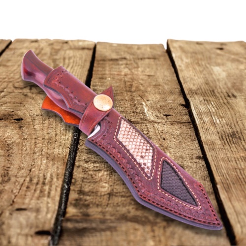 KnifeBoss lovecký damaškový nůž Storm Rosewood VG-10