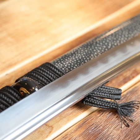 KAWASHIMA katana Shikai Japanese Sword z překládané oceli AISI 1075 s reálným hamonem