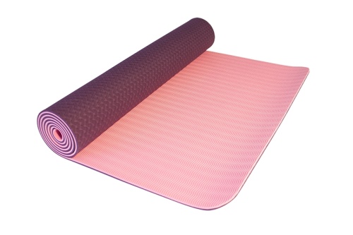 YATE Yoga Mat TPE dvouvrstvá fialová/růžová