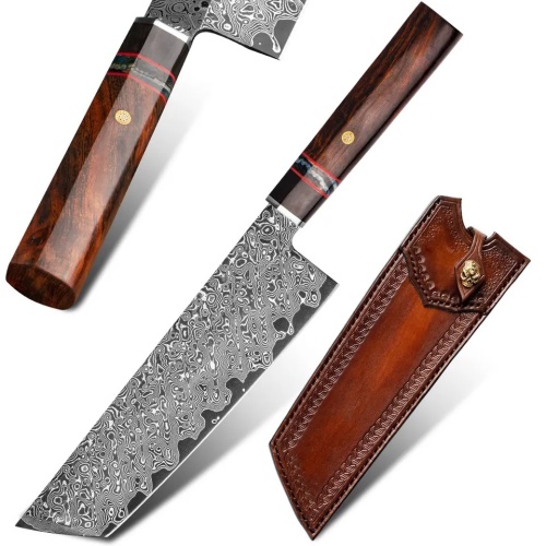 KnifeBoss damaškový nůž Nakiri 8" (200 mm) Iron wood VG-10